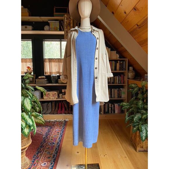 Blue Linen Dress Vintage - Picture 10 of 10